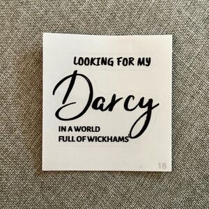 Jane Austen Pride and Prejudice Darcy Sticker